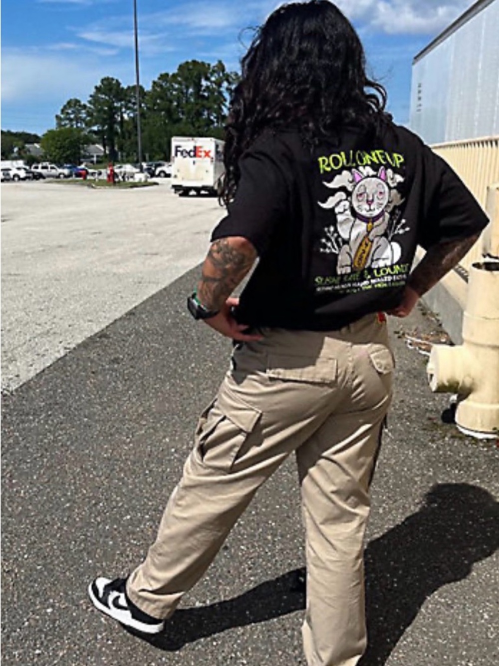 Empyre Cargo Pants Beige Wide Leg Gorp Utility Streetwear 32